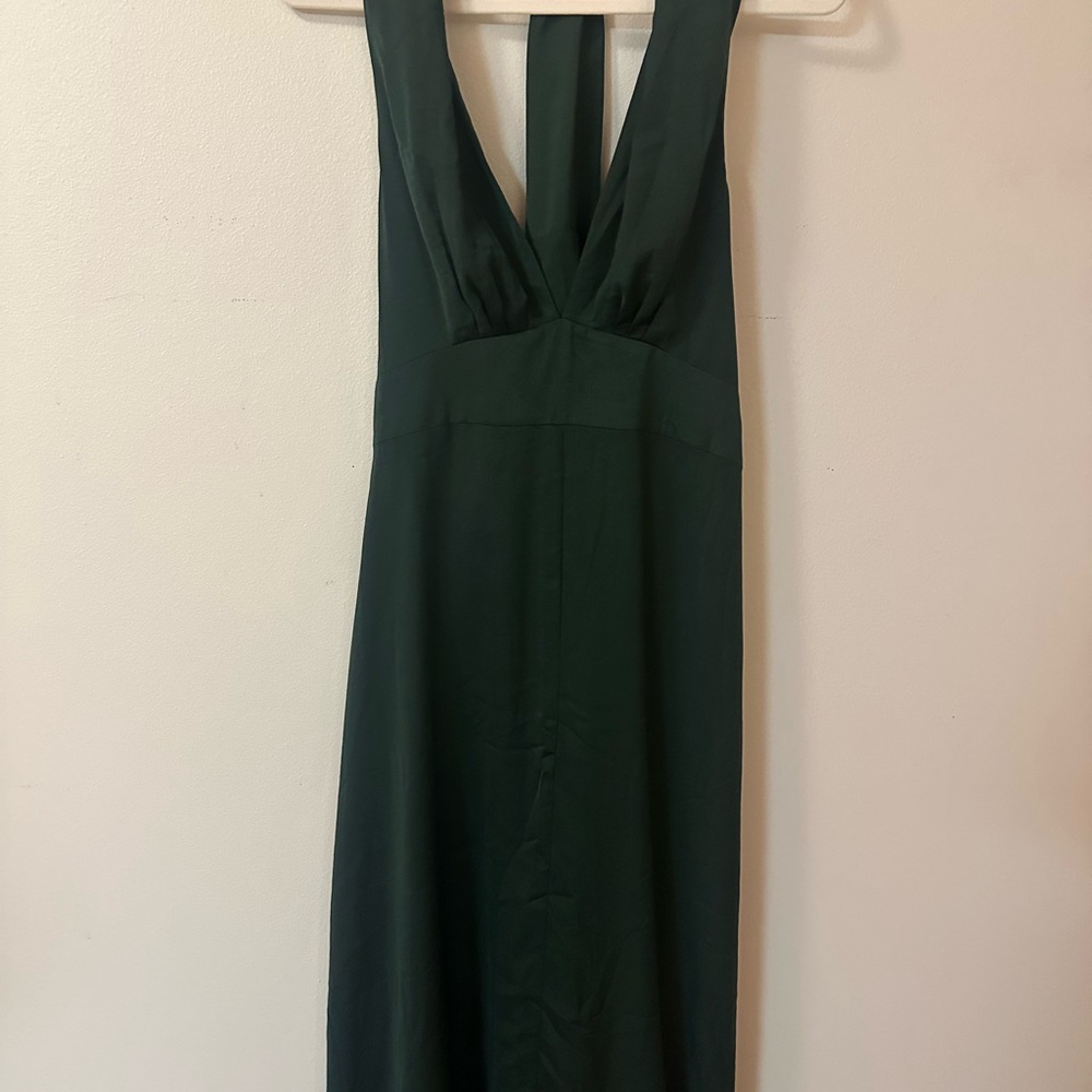 Banana Republic Factory Deep Green Backless Dress